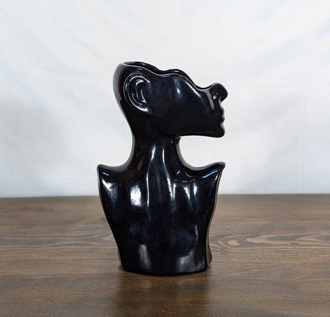 Ваза Nana Ceramics Мадам черная 25 см 2384540363 фото