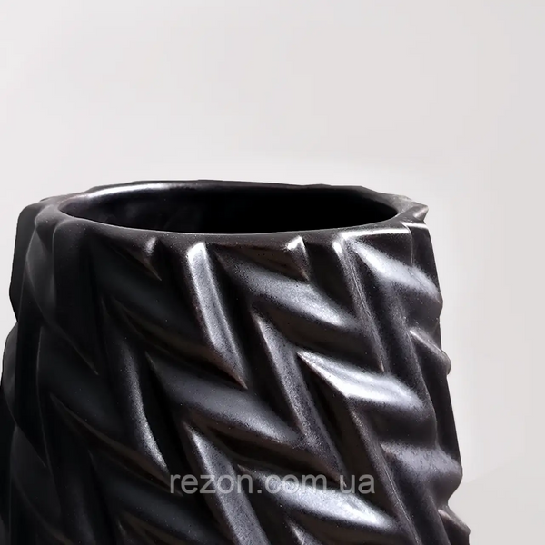Ваза керамічна настільна Origami чорний 35 см TM Rezon 2687618031 фото