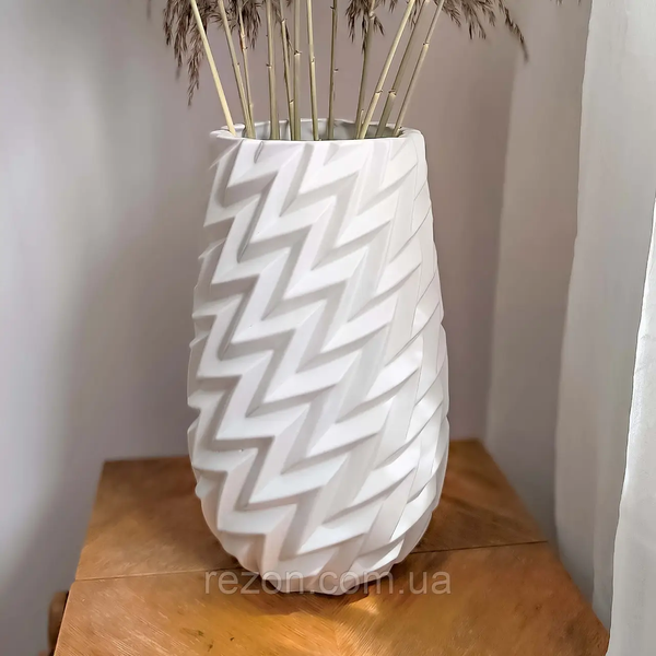 Ваза керамічна настільна Origami білий 35 см TM Rezon 2687618032 фото