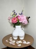 Ваза Nana Ceramics Кім біла 25 см 2384541041 фото