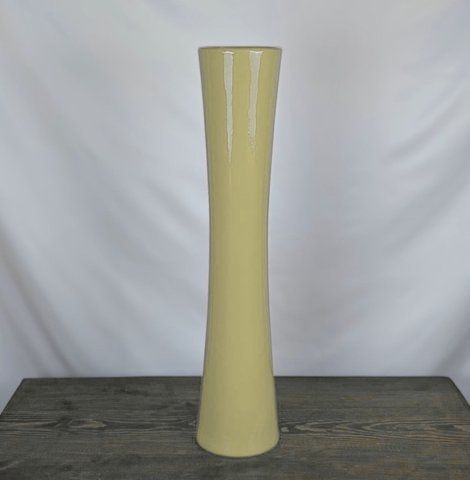 Ваза Nana Ceramics Напольна Труба Глянець висока Бежева 77 см 2467088411 фото