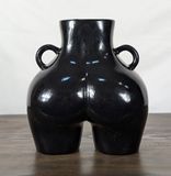 Ваза Nana Ceramics Кім Чорна 25 см 2384542436 фото