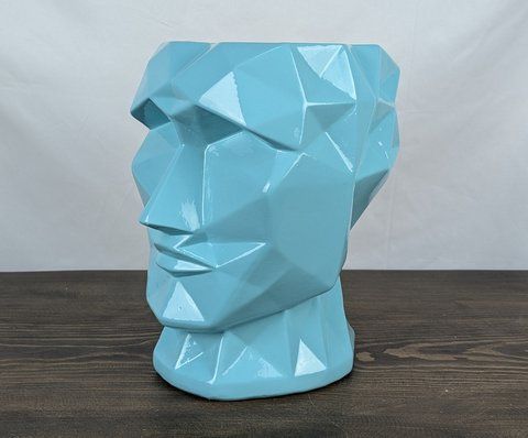 Ваза Nana Ceramics Кай глянец бирюзовый 30 см 2622238629 фото