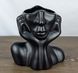 Ваза Nana Ceramics Леди муар черная 22 см 2566187200 фото