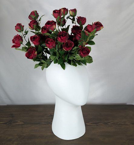Ваза Nana Ceramics Безликая Белая муар 43 см 2441651115 фото