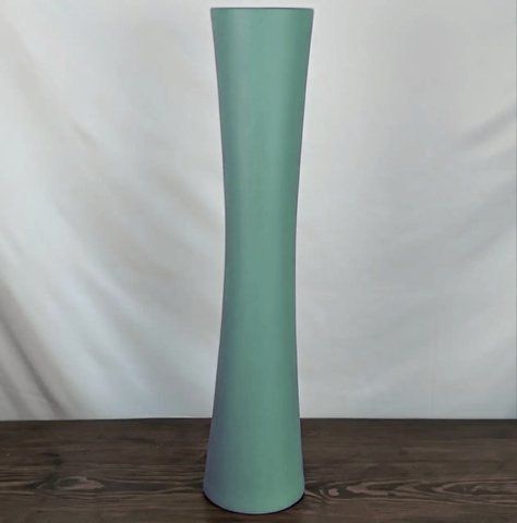Ваза Nana Ceramics Напольна Труба Муар висока Зелена 77 см 2622249903 фото