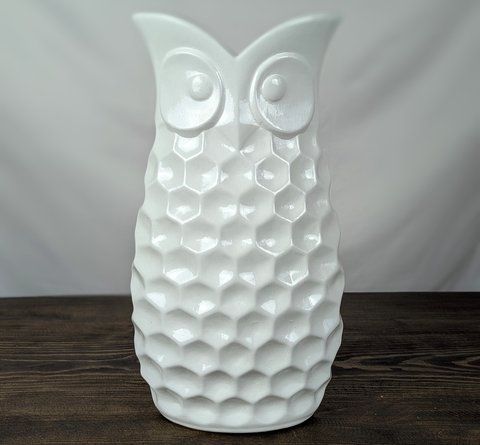 Ваза Nana Ceramics Сова белая 38 см 2377855070 фото