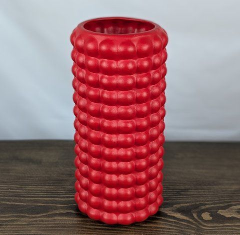 Ваза Nana Ceramics Бамбл муар Красная 33 см 2566337470 фото