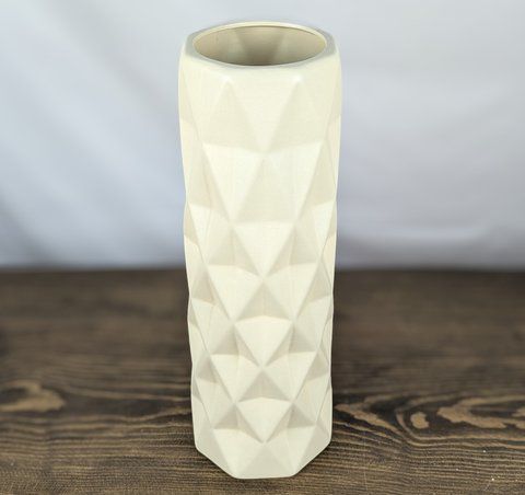 Ваза Nana Ceramics Полли муар Бежевая 41 см 2566343201 фото