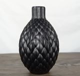 Ваза Nana Ceramics Квин черная 26 см муар 2441647123 фото