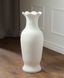 Ваза Nana Ceramics Напольная высокая Елена шелк белая 2384461899 фото