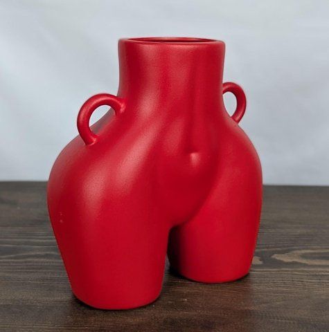 Ваза Nana Ceramics Ким муар Красная 25 см 2467075783 фото